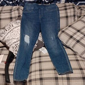 Rock & Republic Distressed Blue Skinny Jeans